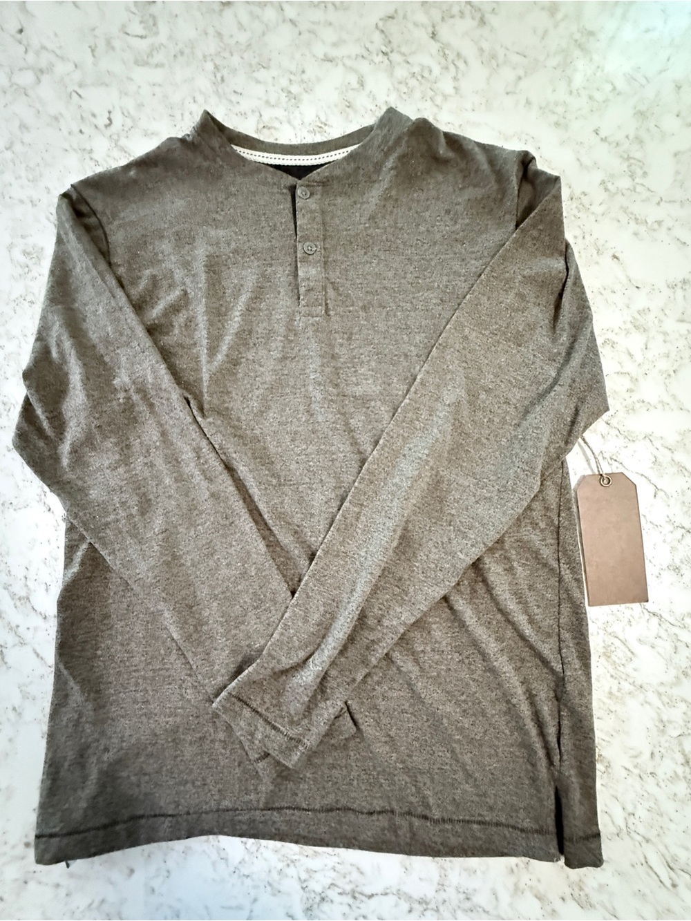Hudson & Barrow NYC Men's Long-Sleeve (L) Henley Shirt